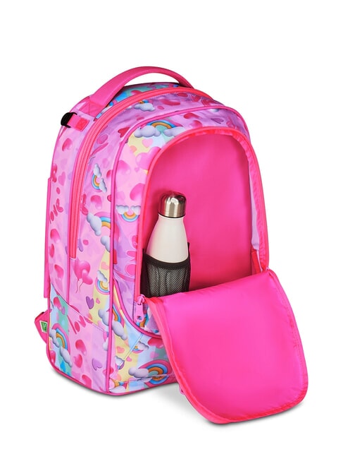 FLYUNICORN GIRL 3WD Mochila con ruedas desmontable, 3 ruedas fuxiafluo - Mochilas con ruedas