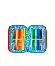 SJGANG TINYPATCH BOY Estuche con 3 cremalleras y material escolar incluido turquesa brillante - Estuches y Accesorios - 4