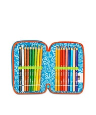 SJGANG TINYPATCH BOY Estuche con 3 cremalleras y material escolar incluido turquesa brillante - Estuches y Accesorios - 5