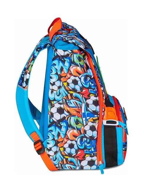 TINYPATCH BOY Mochila expandible con parche turquesa brillante - Mochilas Escuela & Tiempo Libre