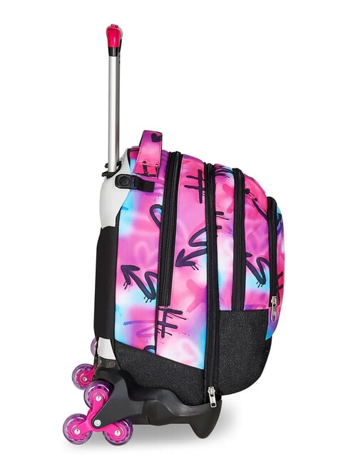 PAINT GIRL JACK 3WD Trolley 2 Mochilas Desmontables, 3 ruedas RODAMINA ROJA - Mochilas con ruedas