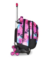 SEVEN PAINT GIRL JACK 3WD Trolley 2 Mochilas Desmontables, 3 ruedas RODAMINA ROJA - Mochilas con ruedas - 4