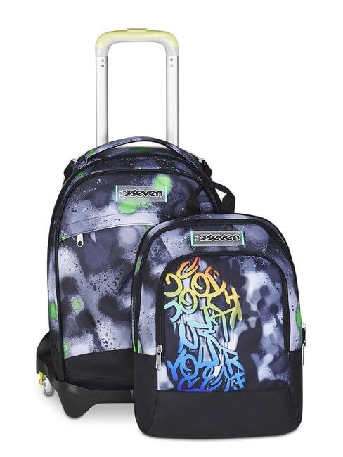 PAINT BOY JACK 3WD Trolley 2 Mochilas Desmontables, 3 ruedas negro - Mochilas con ruedas