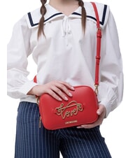 LOVE MOSCHINO CURSIVE LOGO Mini bolso de hombro ROJO - Bolsos Mujer - 5