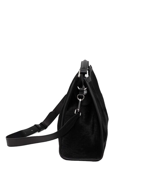 AURORA Bolso efecto piel de potro negro - Bolsos Mujer
