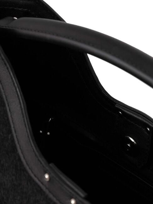 AURORA Bolso efecto piel de potro negro - Bolsos Mujer