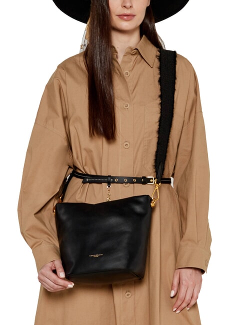 MIREA Bolso de cuero tipo cubo negro - Bolsos Mujer