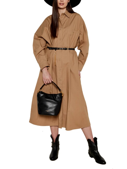 MIREA Bolso de cuero tipo cubo negro - Bolsos Mujer