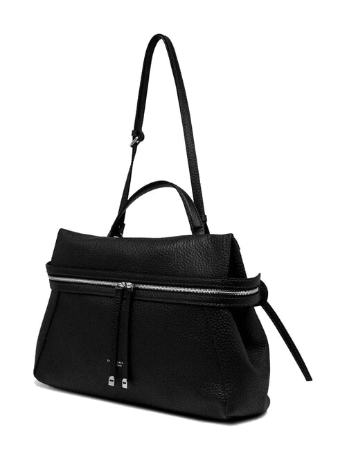 GILDA Bolso de hombro de piel martillada negro - Bolsos Mujer