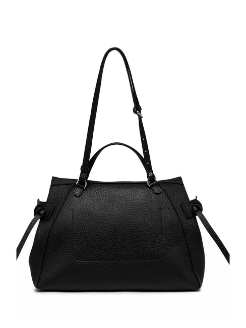 GILDA Bolso de hombro de piel martillada negro - Bolsos Mujer