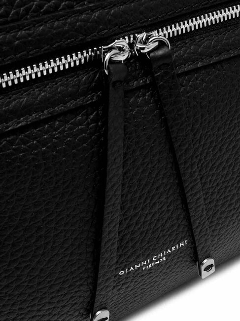 GILDA Bolso de hombro de piel martillada negro - Bolsos Mujer