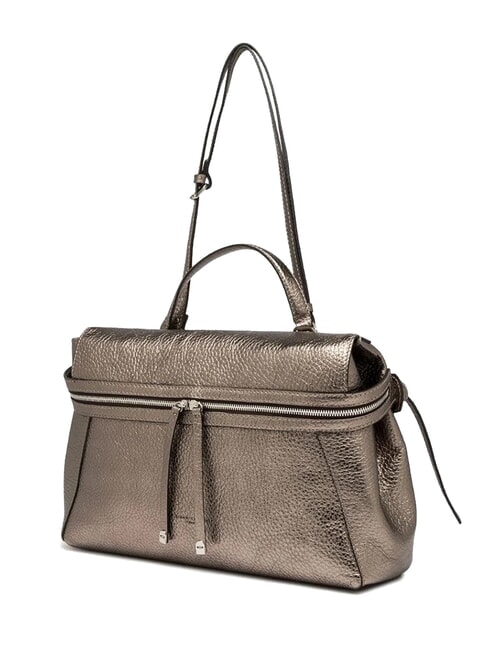 GILDA Bolso de hombro de piel martillada estaño - Bolsos Mujer