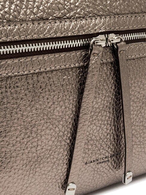 GILDA Bolso de hombro de piel martillada estaño - Bolsos Mujer