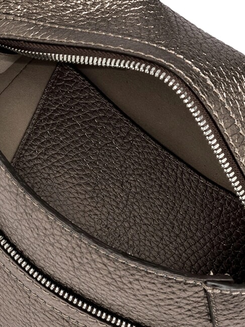 GILDA Bolso de hombro de piel martillada estaño - Bolsos Mujer