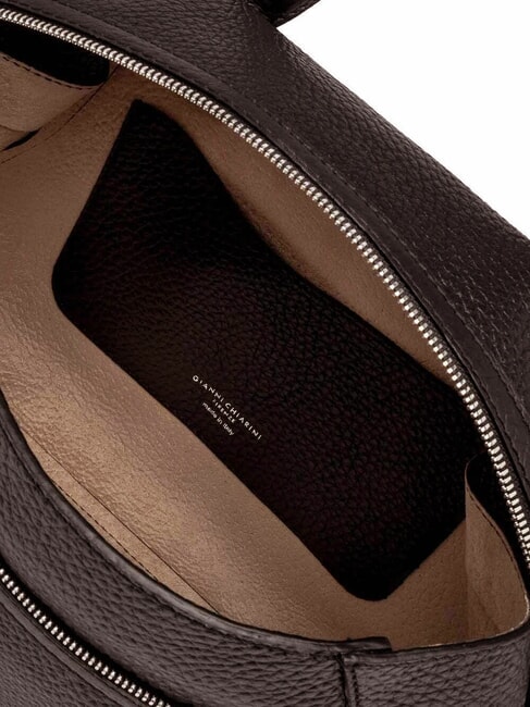 GILDA Bolso de hombro de piel martillada t.moro - Bolsos Mujer