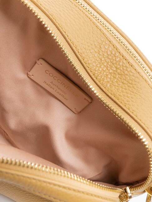 ALPHA Estuche para cámara de cuero martillado beige fresco - Bolsos Mujer