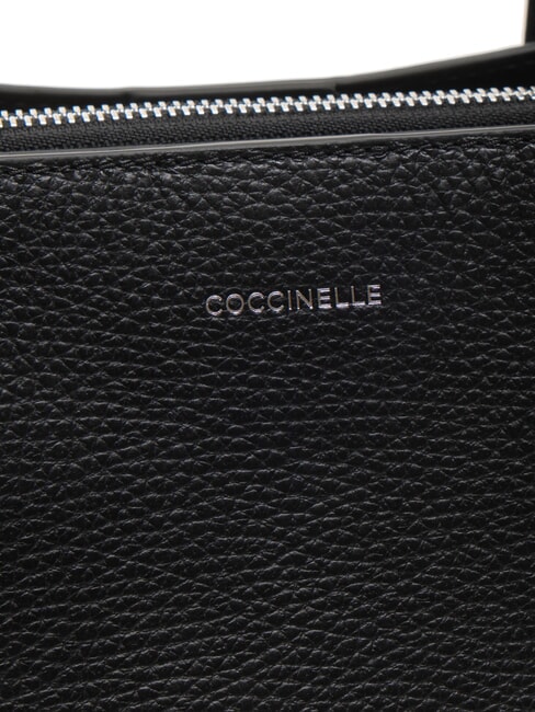 SWAP Bolso de mano de cuero martillado negro - Bolsos Mujer