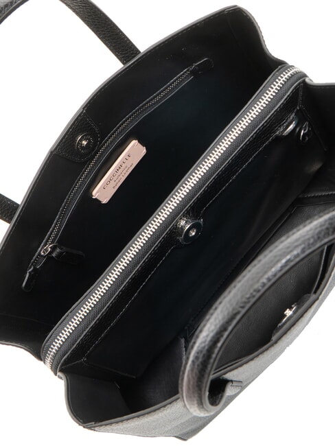 SWAP Bolso de mano de cuero martillado negro - Bolsos Mujer