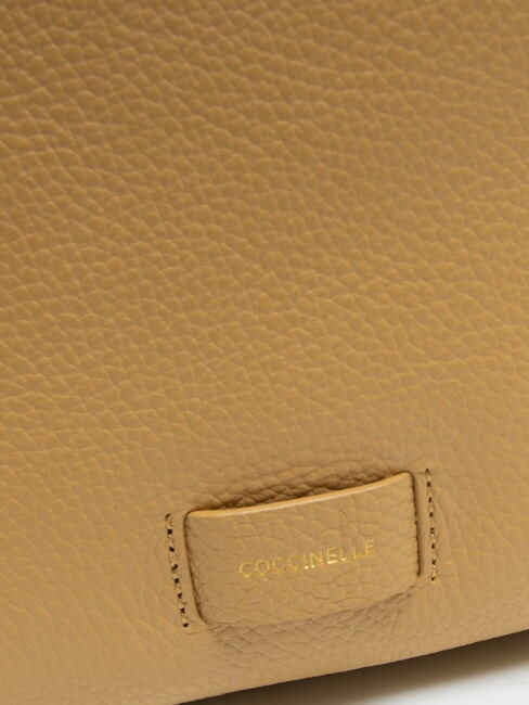 VOILE Mini mochila en piel martillada beige fresco - Bolsos Mujer