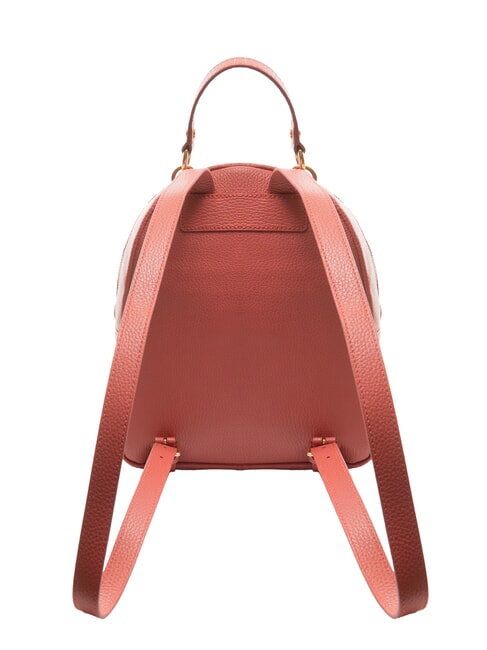 ALPHA Mochila de piel martillada con bolsillo maceta - Bolsos Mujer