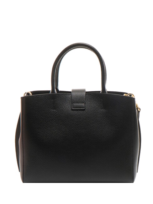 ALBA Bolso de mano de cuero martillado negro - Bolsos Mujer