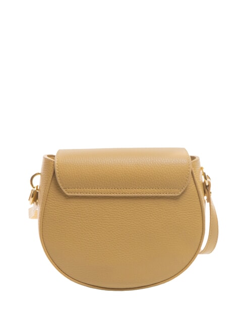ALPHA Mini bolso de hombro de piel martillada beige fresco - Bolsos Mujer