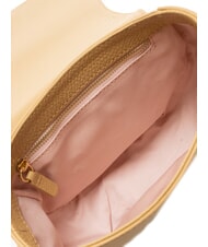 COCCINELLE ALPHA Mini bolso de hombro de piel martillada beige fresco - Bolsos Mujer - 5