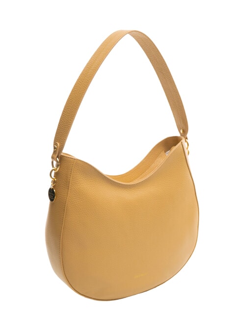 ALPHA Bolso de hombro de piel martillada beige fresco - Bolsos Mujer