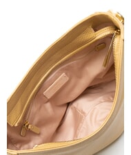 COCCINELLE ALPHA Bolso de hombro de piel martillada beige fresco - Bolsos Mujer - 6