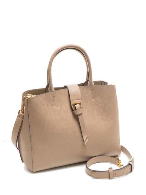 ALBA Bolso de mano de cuero martillado rosa polvo - Bolsos Mujer