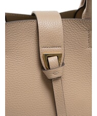 COCCINELLE ALBA Bolso de mano de cuero martillado rosa polvo - Bolsos Mujer - 3