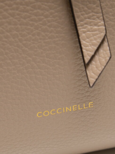 ALBA Bolso de mano de cuero martillado rosa polvo - Bolsos Mujer