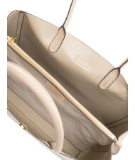 COCCINELLE ALBA Bolso de hombro de piel martillada rosa polvo - Bolsos Mujer - 7