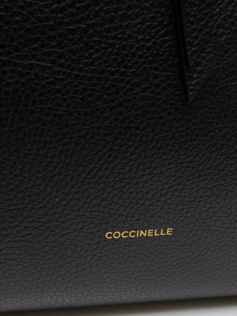 ALBA Bolso de hombro de piel martillada negro - Bolsos Mujer