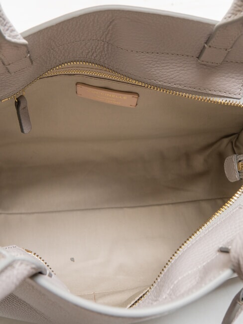 KLICHE Bolso de mano de piel martillada gris claro - Bolsos Mujer