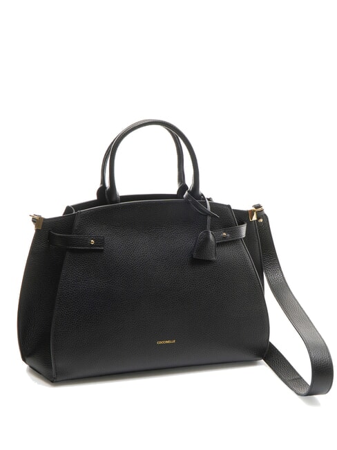 KLICHE Bolso de mano de piel martillada negro - Bolsos Mujer