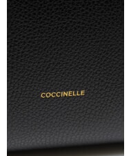 COCCINELLE KLICHE Bolso de mano de piel martillada negro - Bolsos Mujer - 5