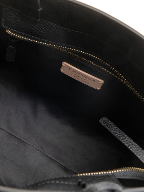 KLICHE Bolso de mano de piel martillada negro - Bolsos Mujer