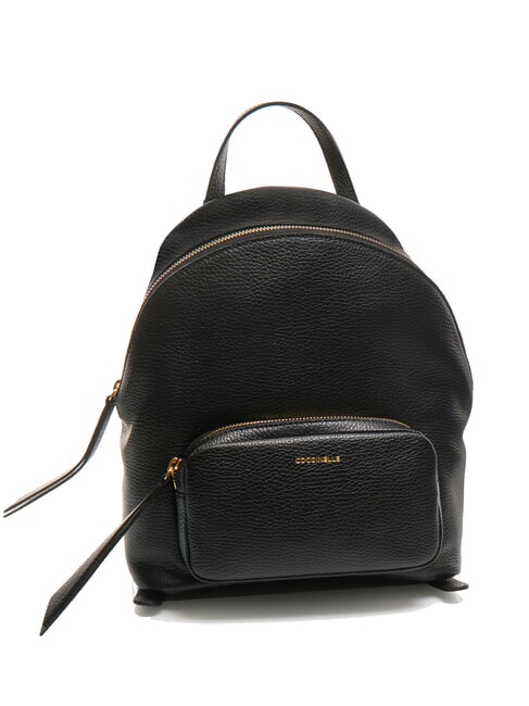 JEN Mochila de cuero martillado negro - Bolsos Mujer