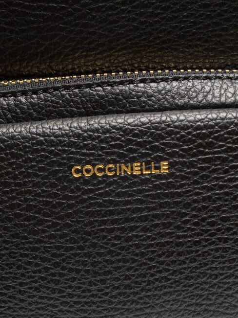 JEN Mochila de cuero martillado negro - Bolsos Mujer