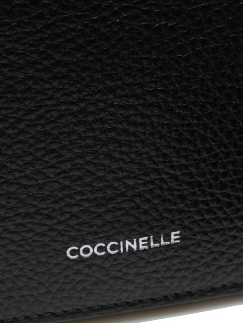 ARIES Bolso de hombro de piel martillada negro - Bolsos Mujer