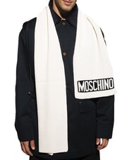 MOSCHINO LOGO Bufanda acanalada crema - Bufandas - 2