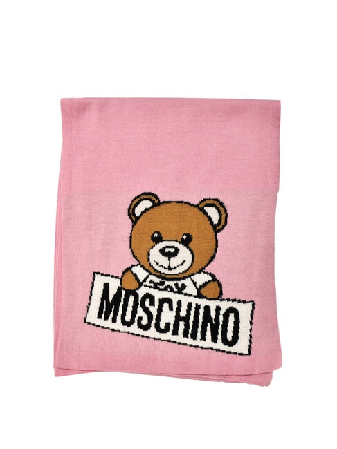 TEDDY LOGO Bufanda mezcla de lana rosa - Bufandas