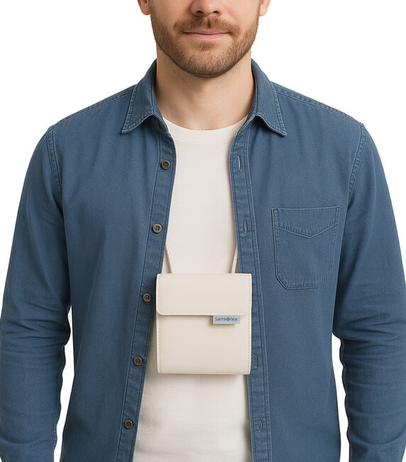 GLOBAL TRAVEL  GLOBAL TRAVEL Estuche para cuello multibolsillos BEIGE - Accesorios de viaje