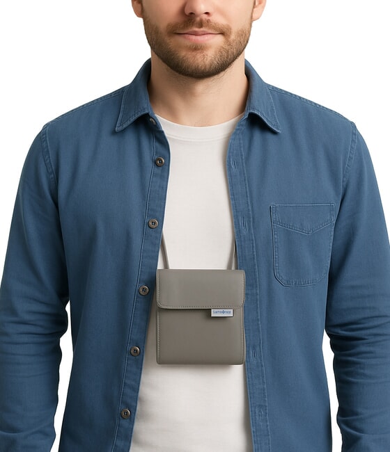 GLOBAL TRAVEL  GLOBAL TRAVEL Estuche para cuello multibolsillos ECLIPSEGREY - Accesorios de viaje