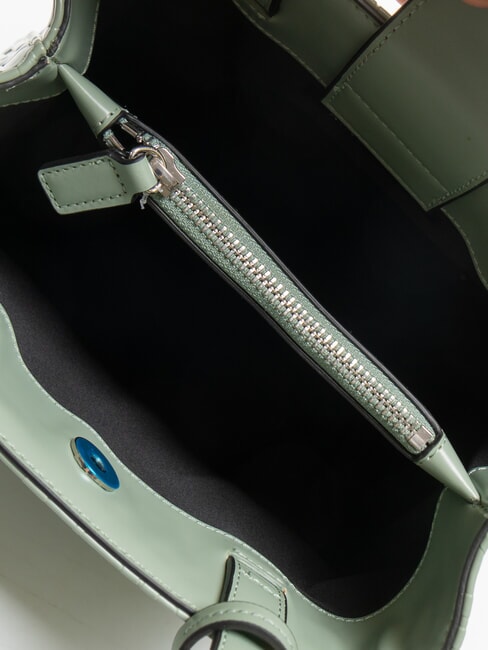 LOGO EMBOSSED Bolsito de mano, con bandolera sabio - Bolsos Mujer