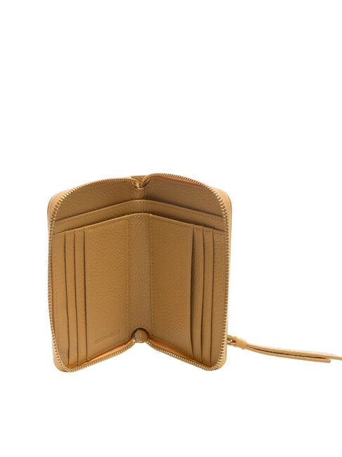 VOILE Cartera mediana de cuero con cremallera alrededor beige fresco - Carteras Mujer