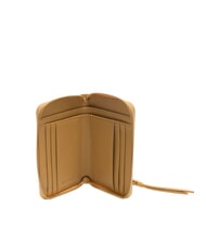 COCCINELLE VOILE Cartera mediana de cuero con cremallera alrededor beige fresco - Carteras Mujer - 2