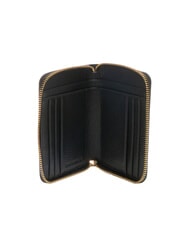 COCCINELLE VOILE Cartera mediana de cuero con cremallera alrededor negro - Carteras Mujer - 2