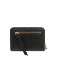 COCCINELLE VOILE Cartera mediana de cuero con cremallera alrededor negro - Carteras Mujer - 3